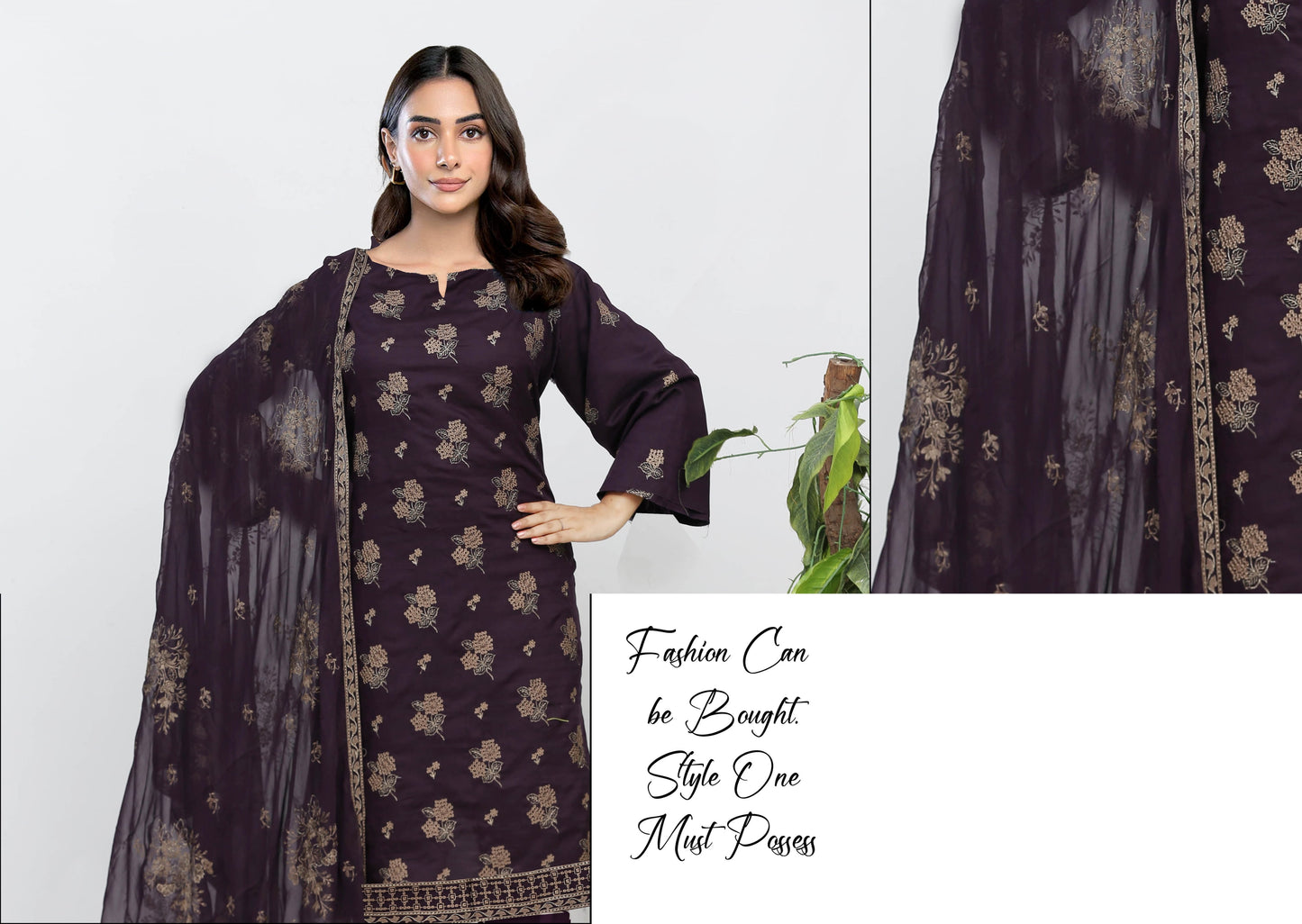 Alina Embroidered Viscous With Chiffon Dupatta Embroidered Collection