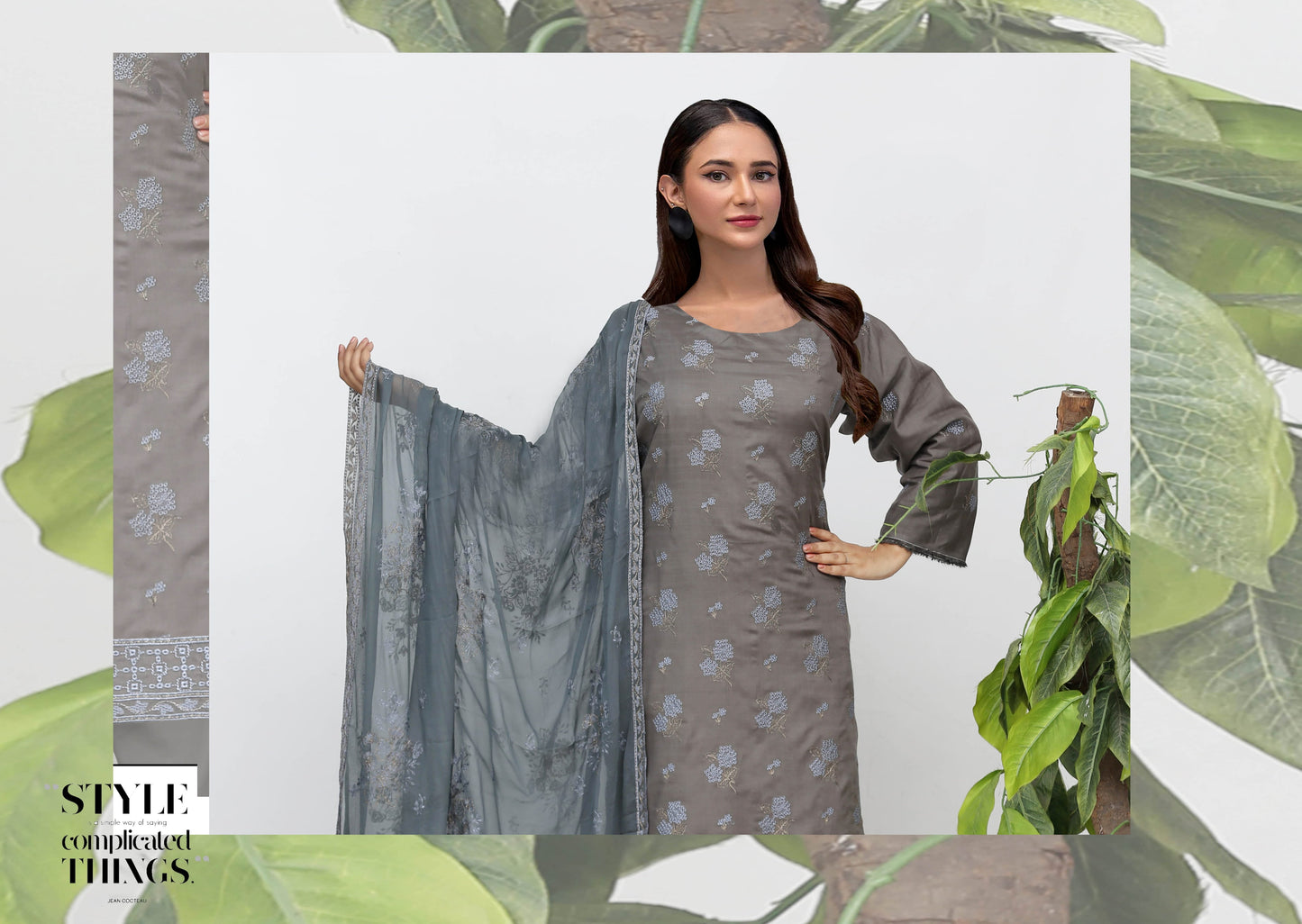 Alina Embroidered Viscous With Chiffon Dupatta Embroidered Collection