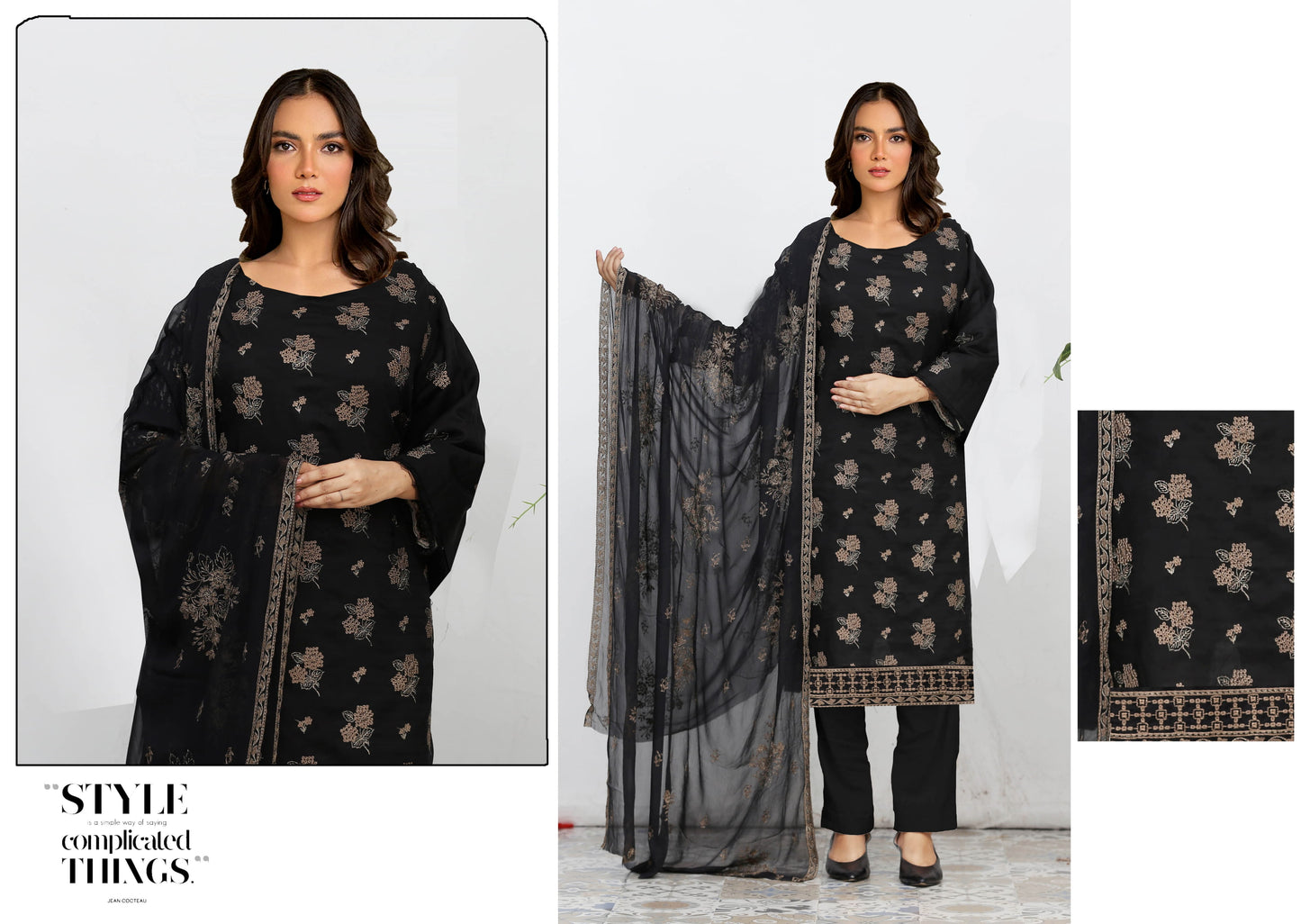 Alina Embroidered Viscous With Chiffon Dupatta Embroidered Collection