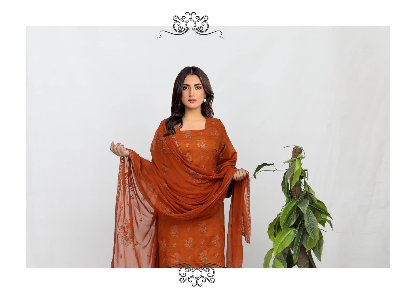 Alina Embroidered Viscous With Chiffon Dupatta Embroidered Collection
