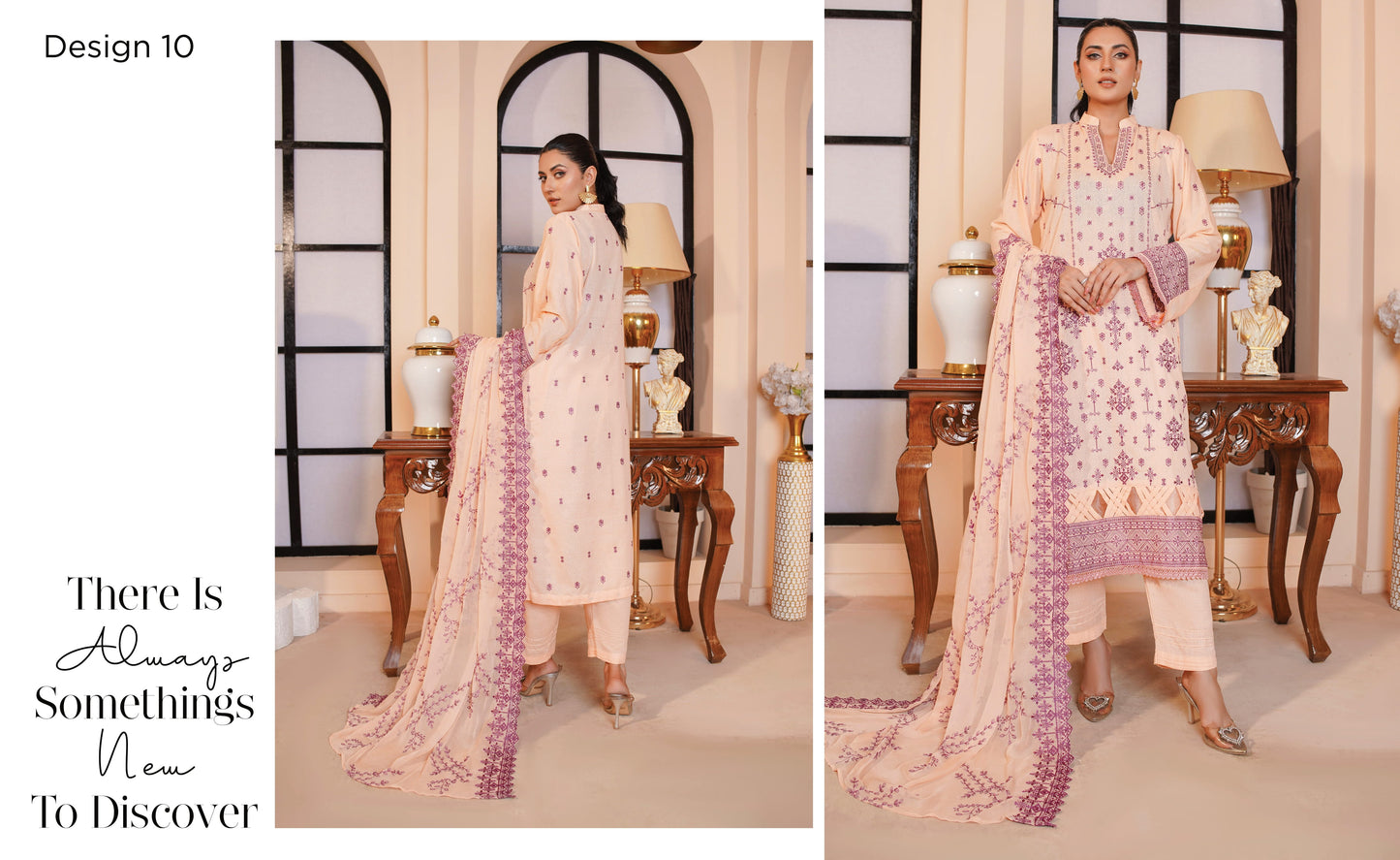 Andaaz Hawa Embroidered Karandi With Embroidered Chiffon Dupatta