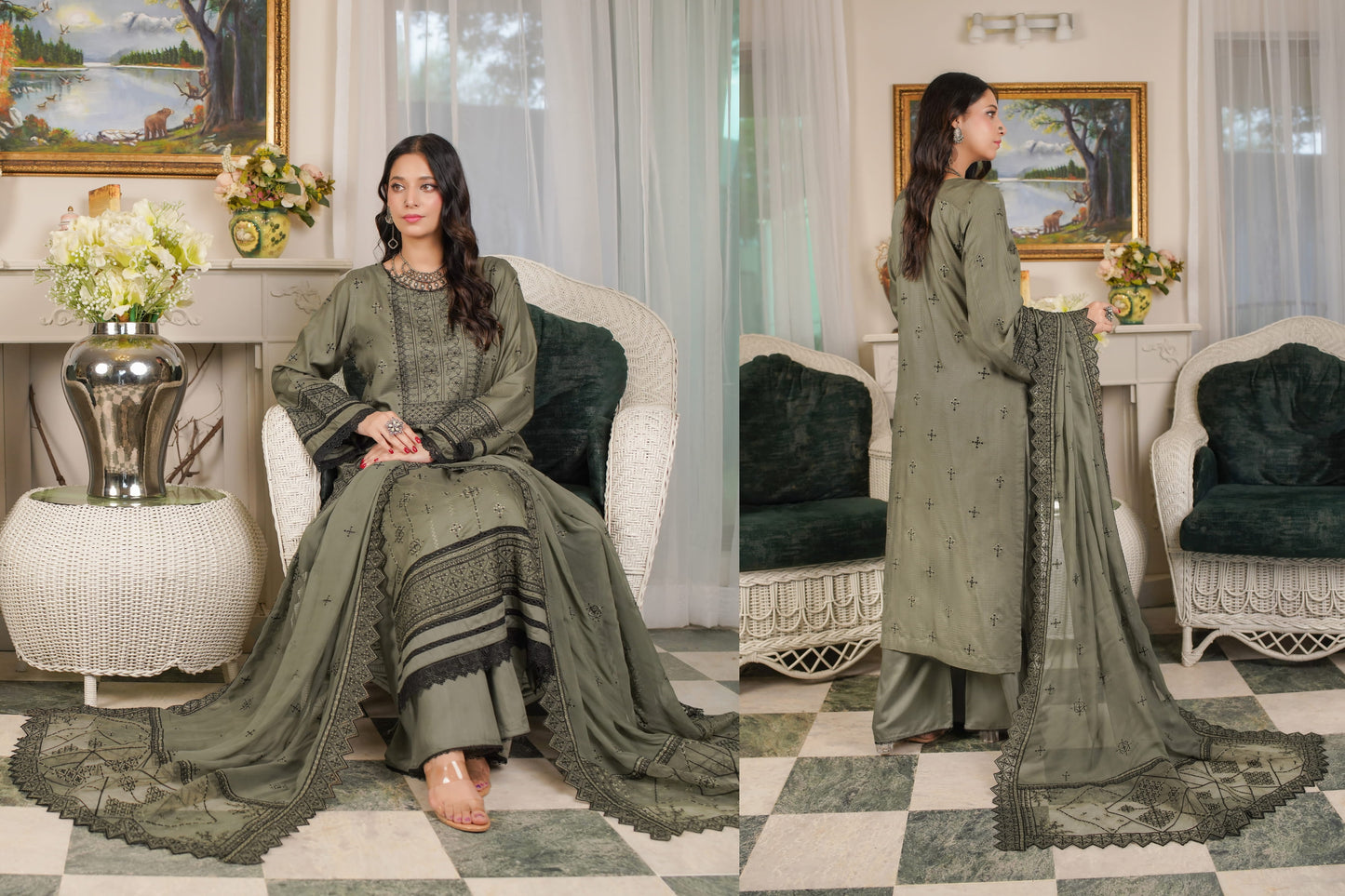 Manizay Talash Viscos Embroidered