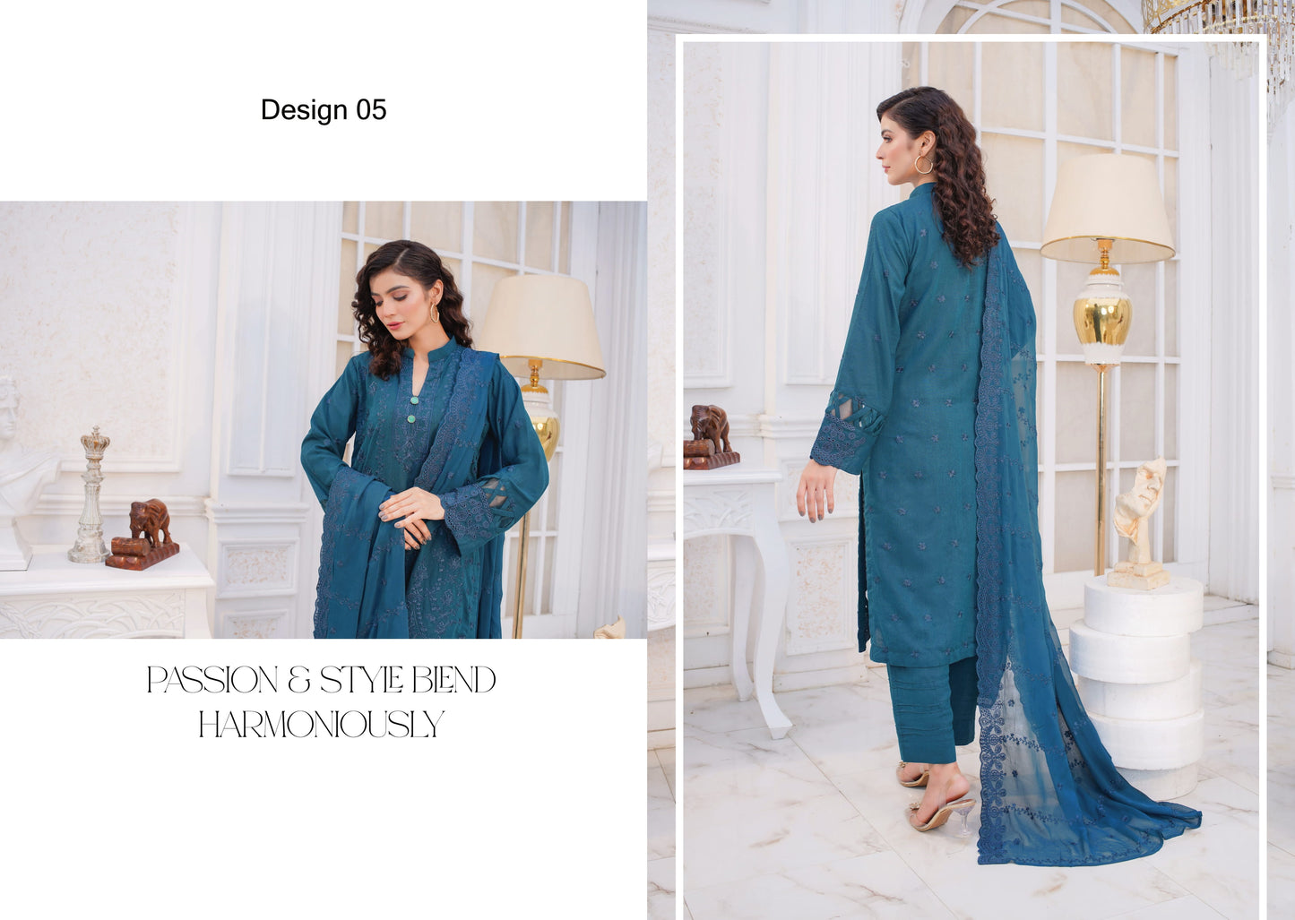 Manzil Embroidered Karandi With Embroidered Chiffon Dupatta
