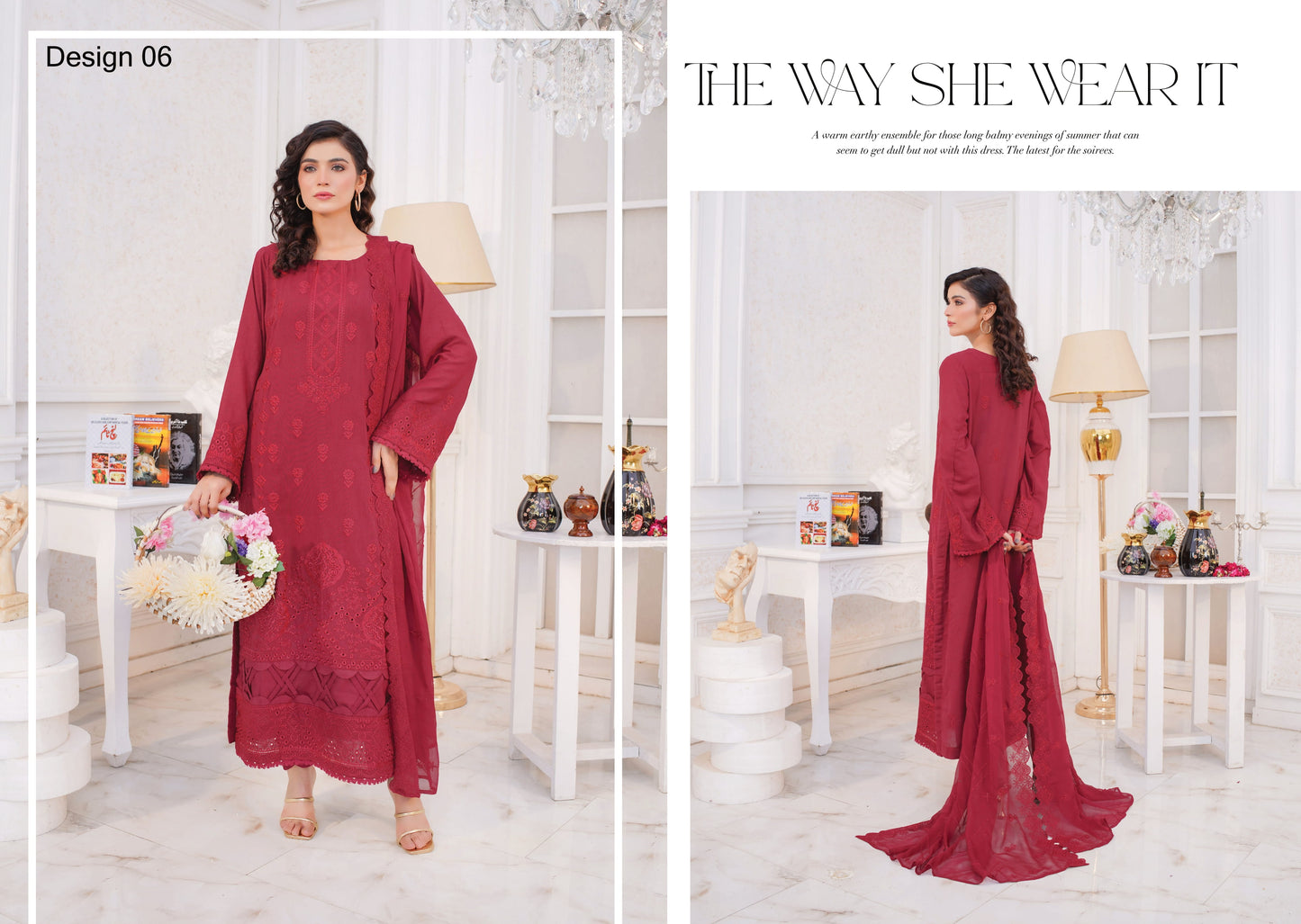 Manzil Embroidered Karandi With Embroidered Chiffon Dupatta