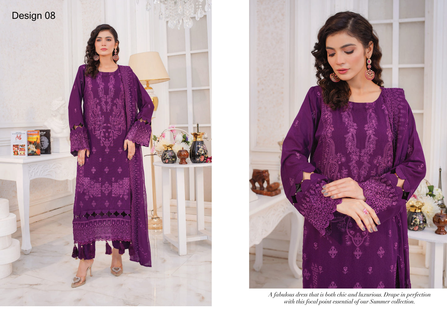 Manzil Embroidered Karandi With Embroidered Chiffon Dupatta