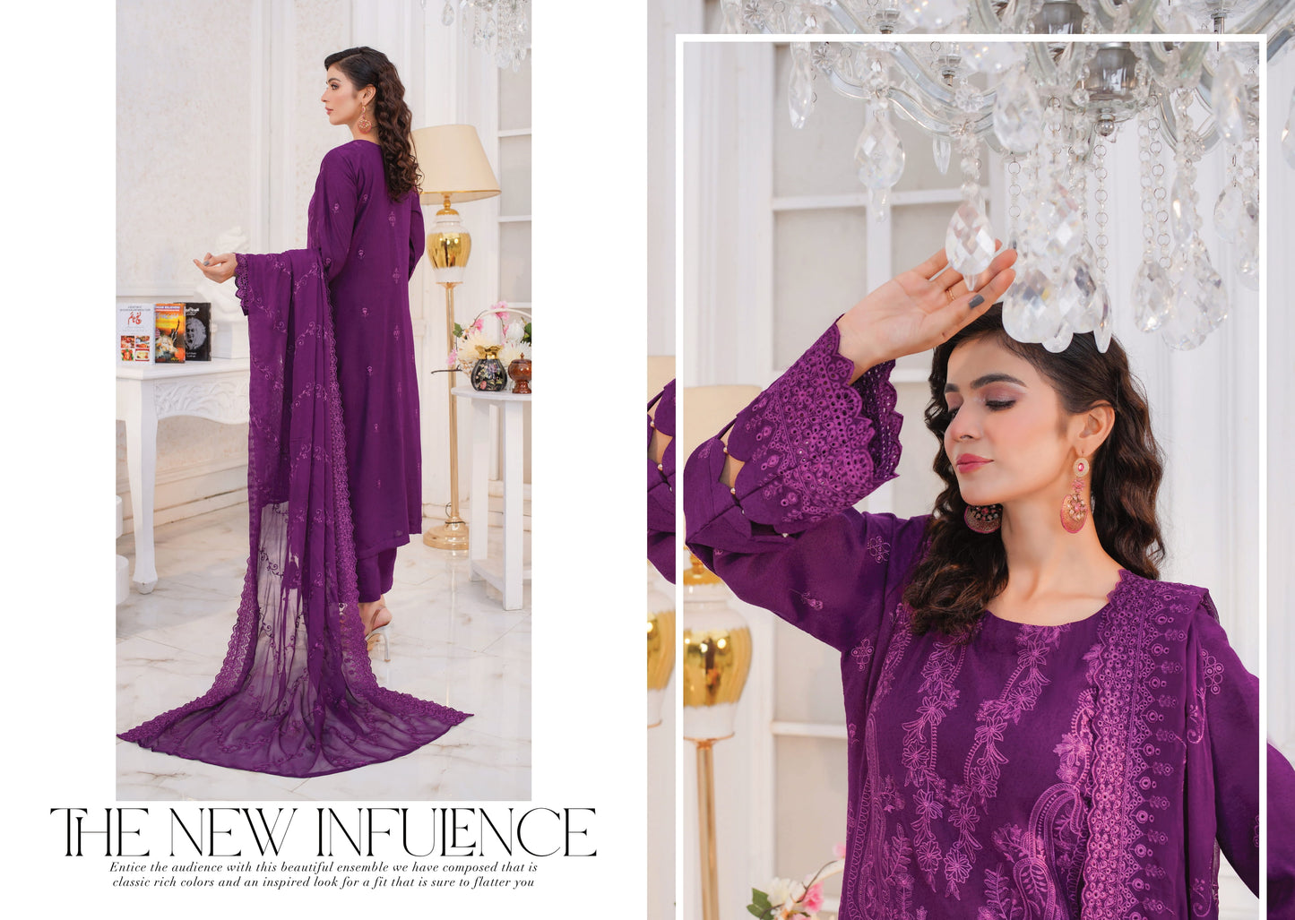 Manzil Embroidered Karandi With Embroidered Chiffon Dupatta