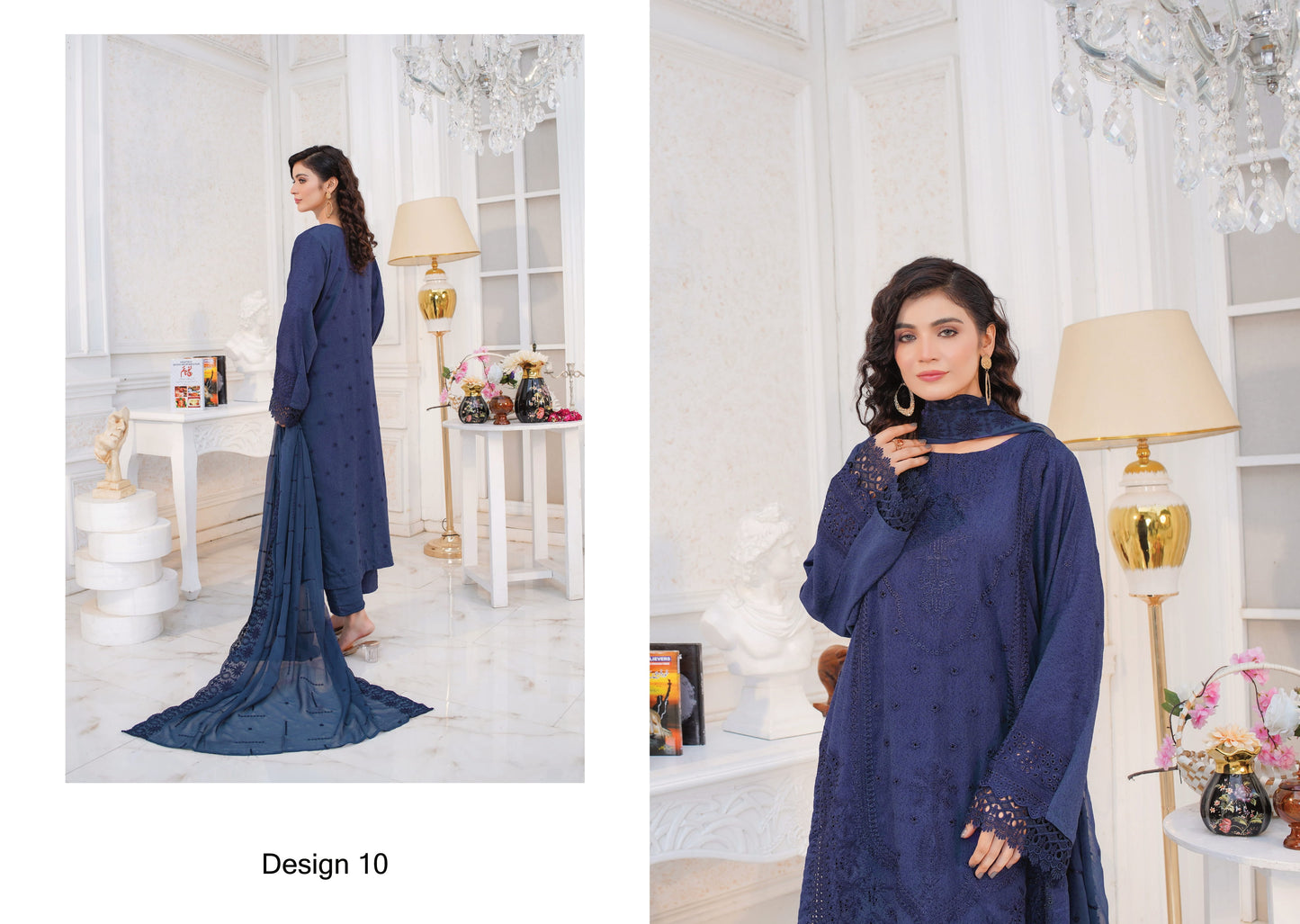 Manzil Embroidered Karandi With Embroidered Chiffon Dupatta