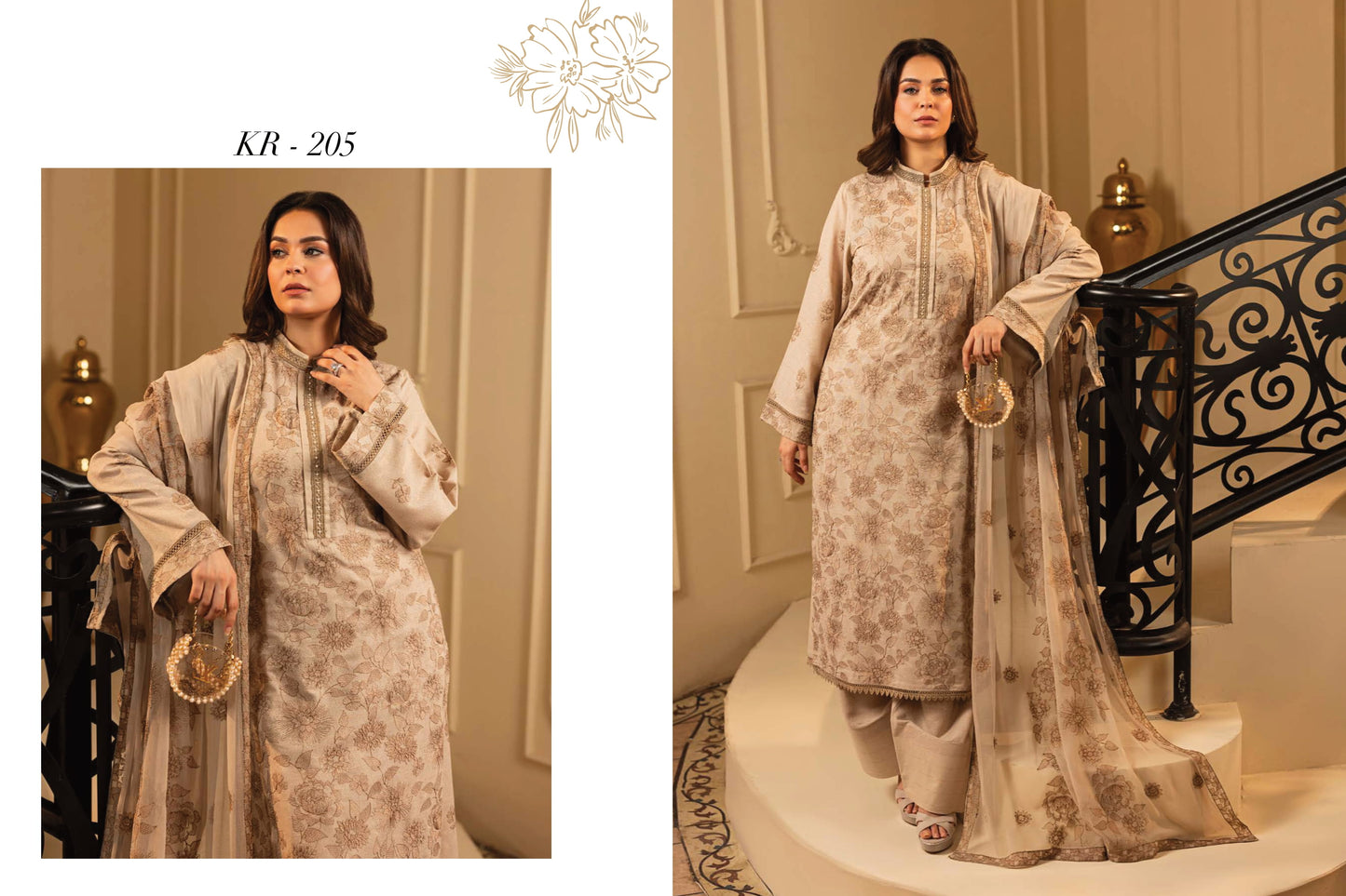 Shahtaj Embroidered Karandi