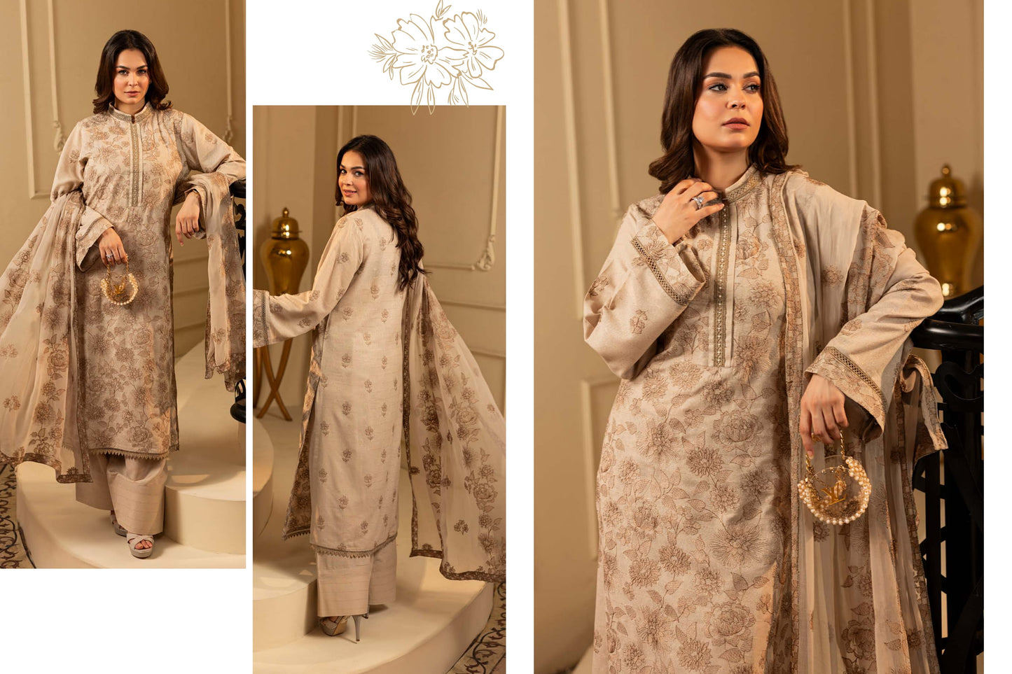 Shahtaj Embroidered Karandi