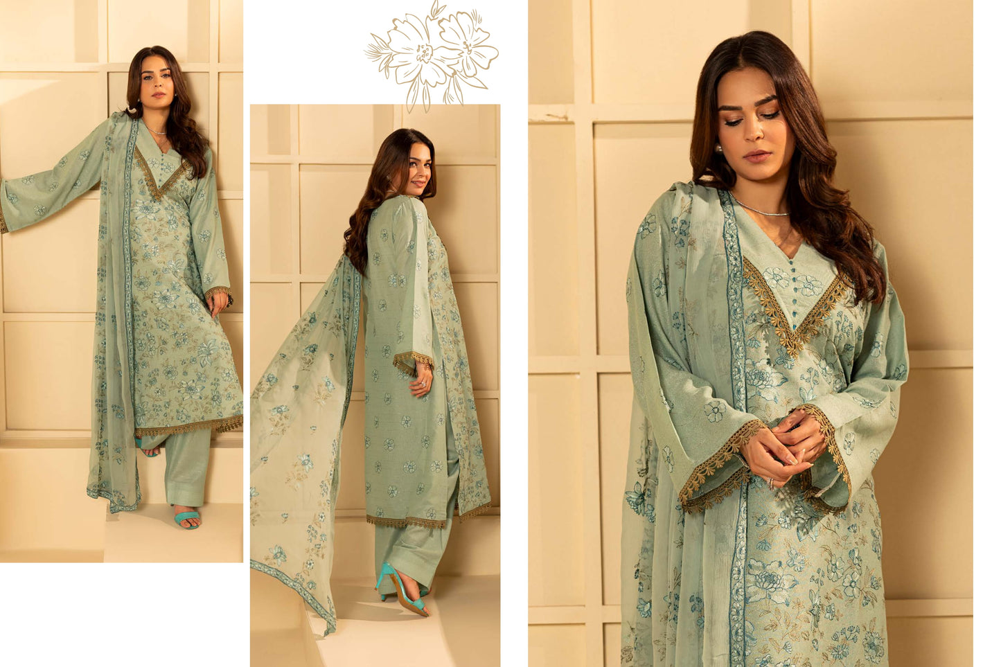 Shahtaj Embroidered Karandi