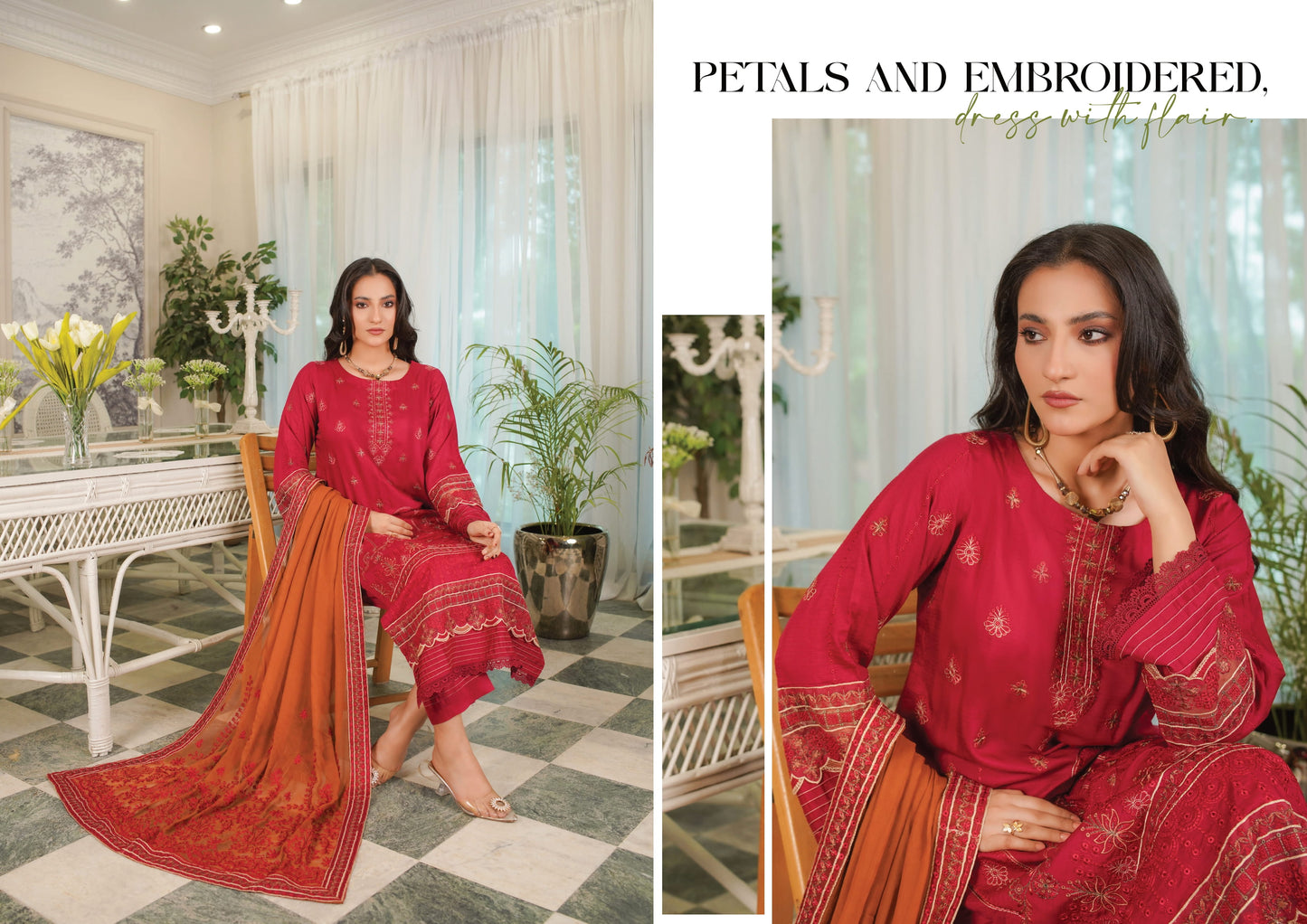 Manizay Sunehra Rang Embroidered Viscos