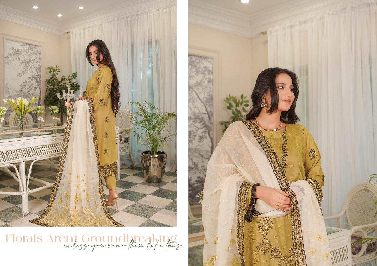 Manizay Sunehra Rang Embroidered Viscos