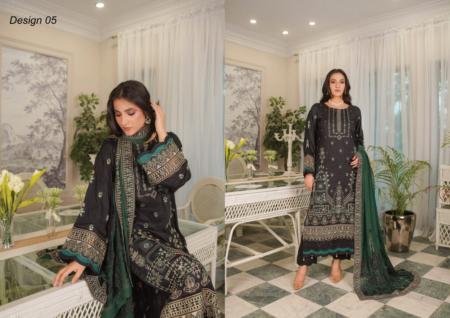 Manizay Sunehra Rang Embroidered Viscos