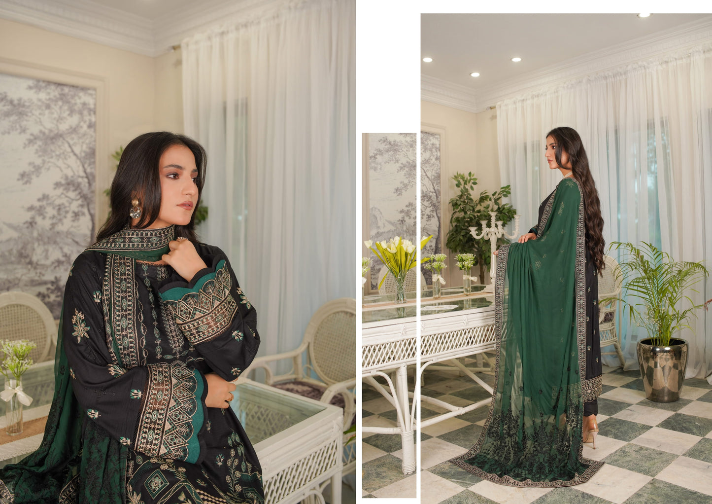 Manizay Sunehra Rang Embroidered Viscos