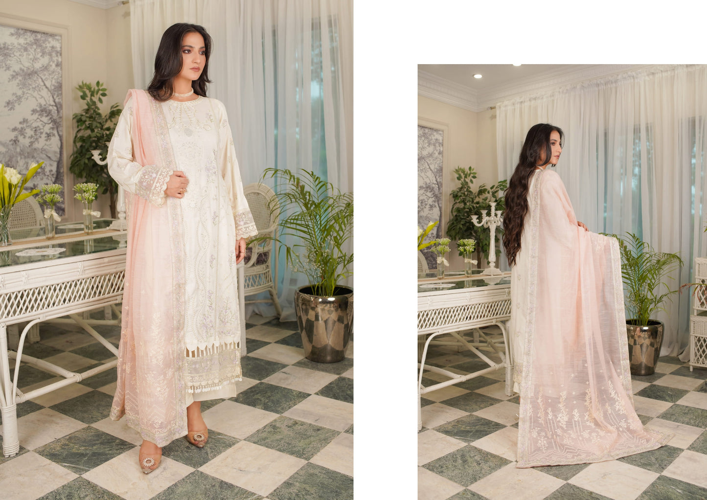 Manizay Sunehra Rang Embroidered Viscos