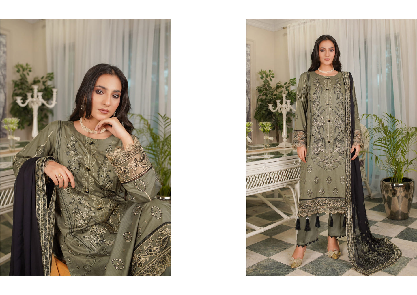 Manizay Sunehra Rang Embroidered Viscos