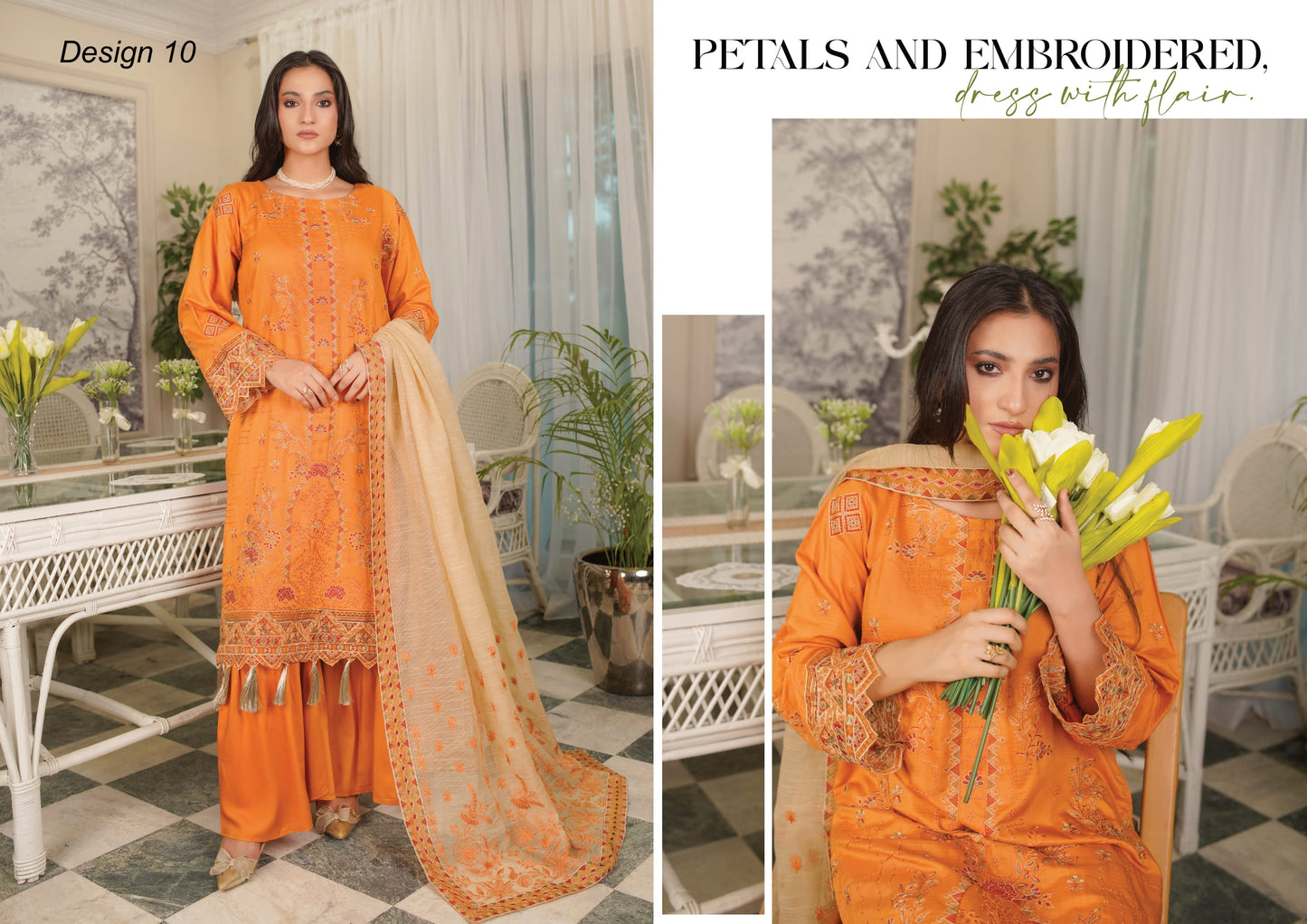 Manizay Sunehra Rang Embroidered Viscos