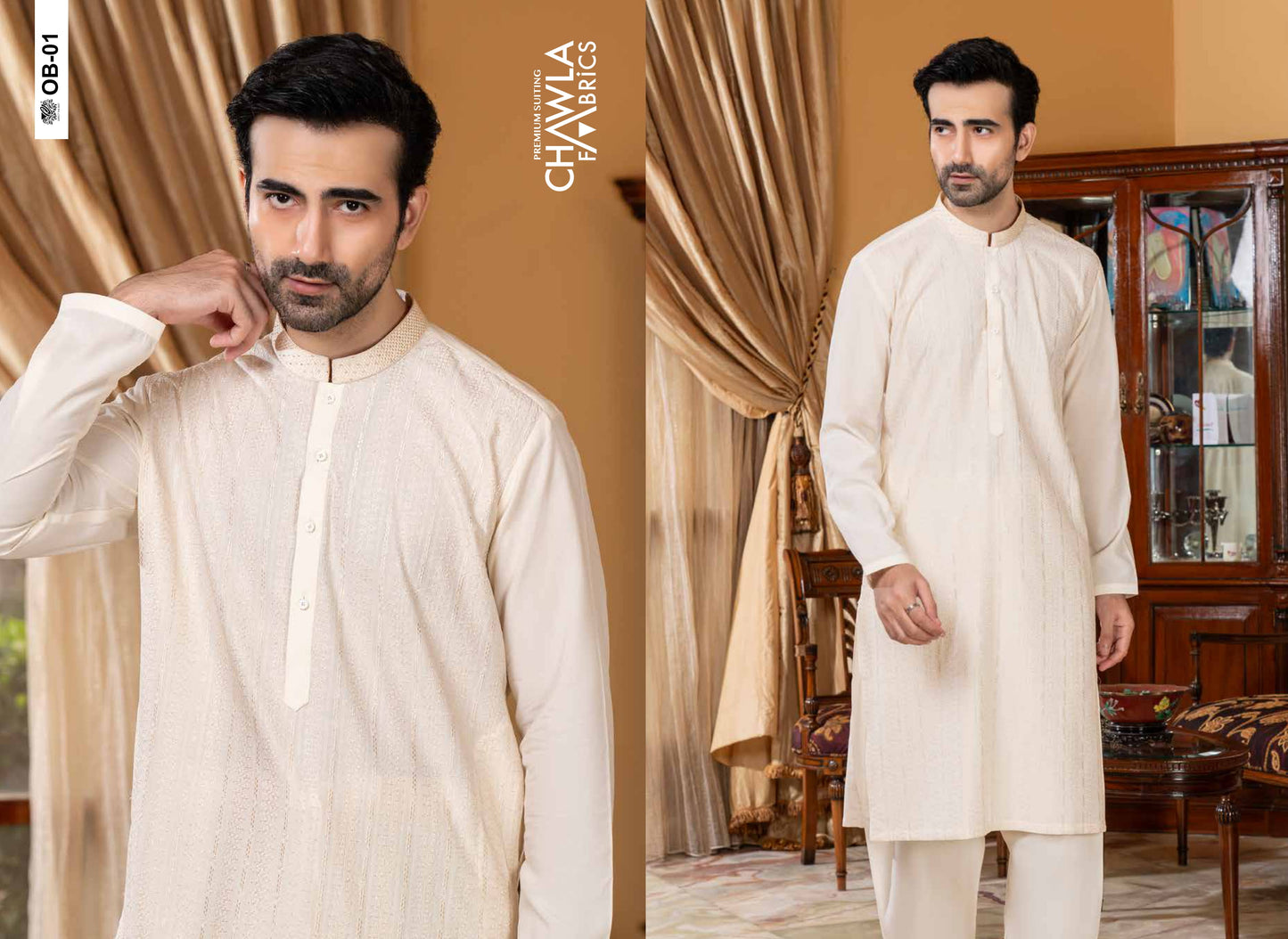 Pure Fine Boski All over Embroidered