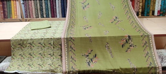 Printed Cotray Marina With Wool Shawl 3 PC Suit
