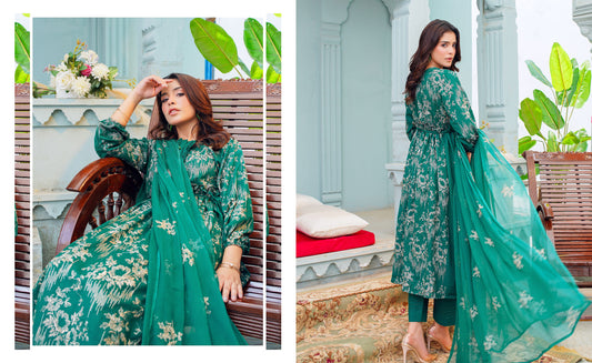 Gul Bagh Embroidered Karandi With Embroidered Chiffon Dupatta