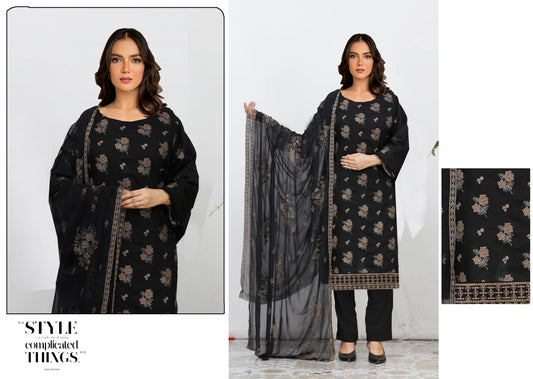 Alina Embroidered Viscous With Chiffon Dupatta Embroidered Collection