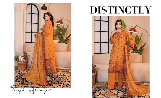 Andaaz Hawa Embroidered Karandi With Embroidered Chiffon Dupatta