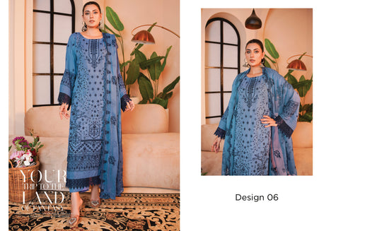 Andaaz Hawa Embroidered Karandi With Embroidered Chiffon Dupatta
