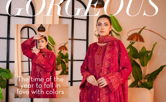 Andaaz Hawa Embroidered Karandi With Embroidered Chiffon Dupatta