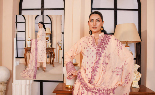 Andaaz Hawa Embroidered Karandi With Embroidered Chiffon Dupatta