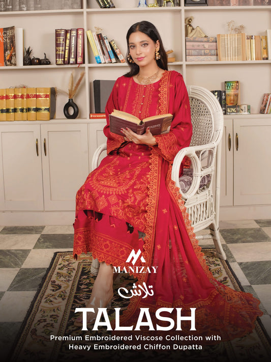 Manizay Talash Viscos Embroidered