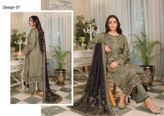 Manizay Sunehra Rang Embroidered Viscos